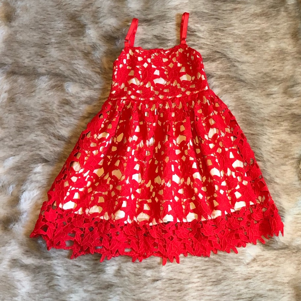Moderne Child red eyelet dress